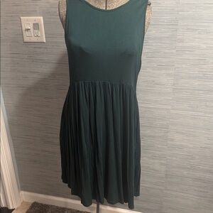 Chic Sleeveless Dark Green Mini Dress